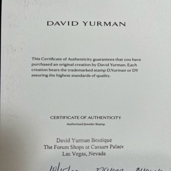 David Yurman crossover ring with diamonds sz 11 - Picture 3 of 4